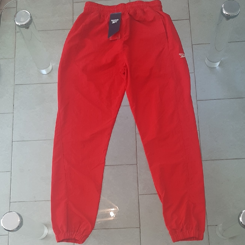 Reebok Women's Red Elastic Waist Track Pants